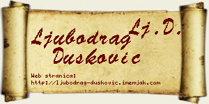 Ljubodrag Dušković vizit kartica